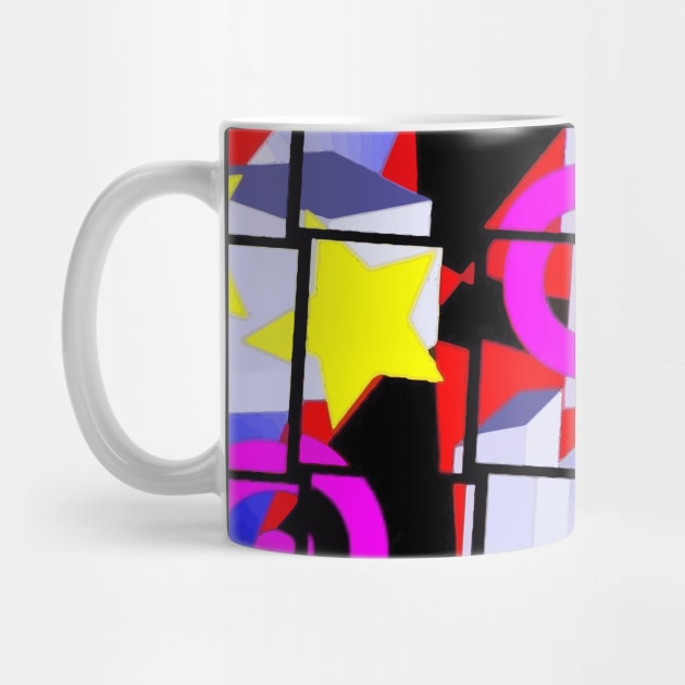 Colorful 80's Abstract Pattern in Blocks by Shell Photo & Design